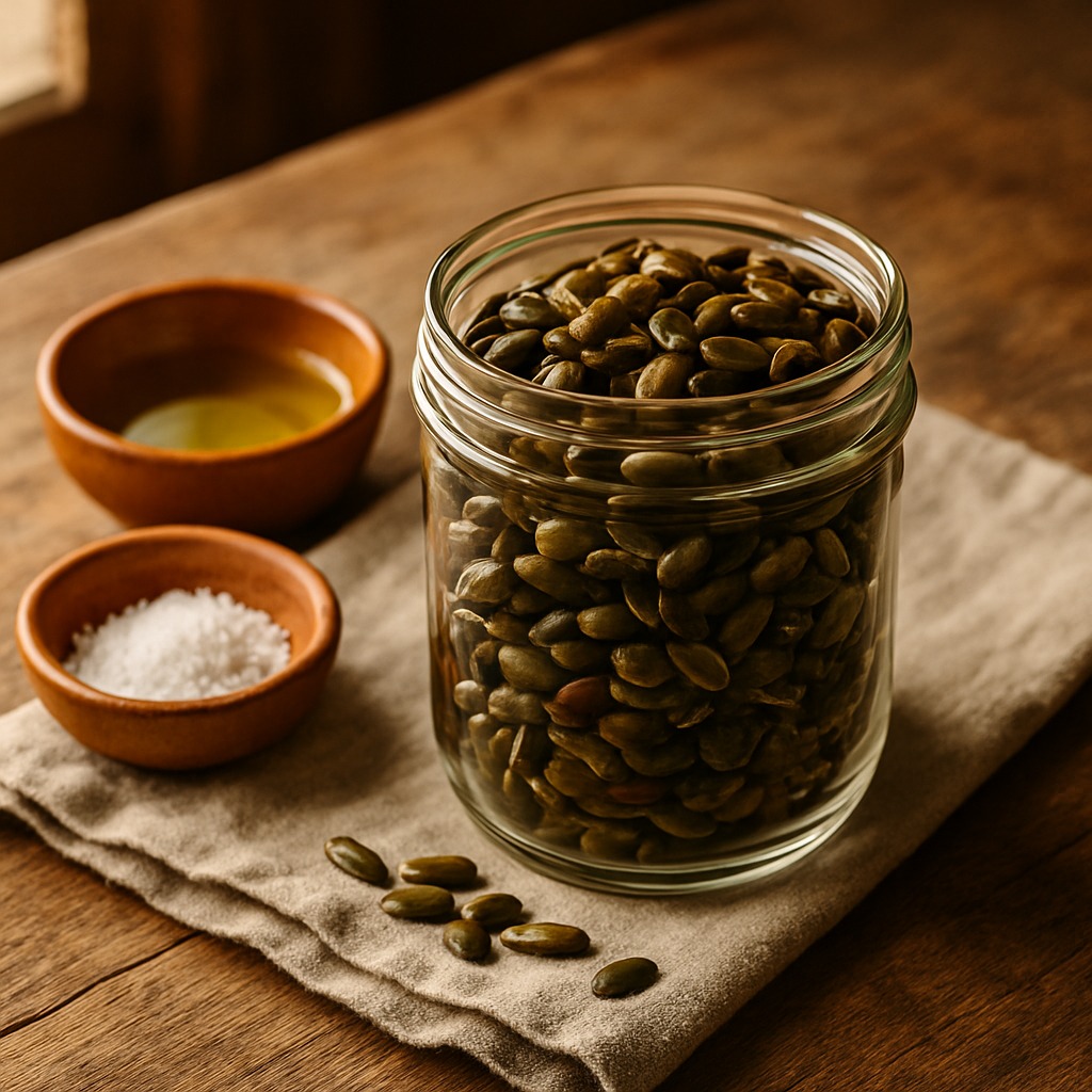 Roasted Pepitas - a crunch brick from the Food Bricks meal prep system