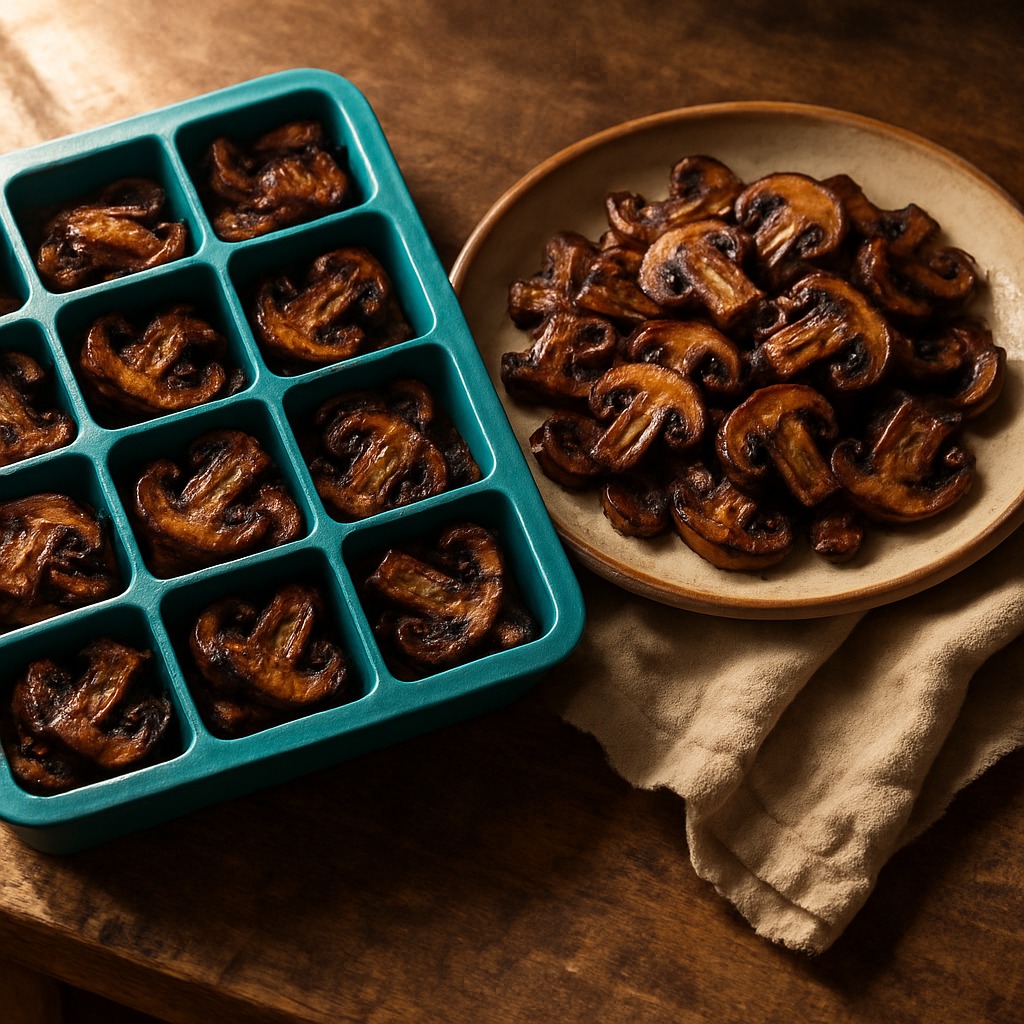 Sheet Pan Mushrooms - a veg brick from the Food Bricks meal prep system