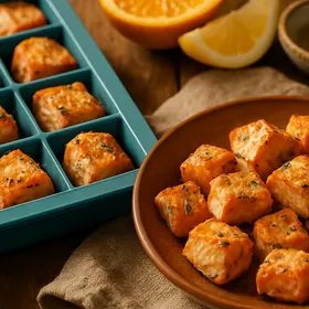 Sheet Pan Salmon Bites